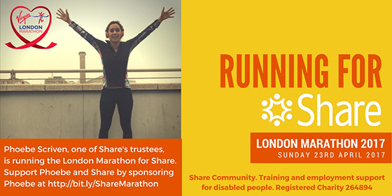 Phoebe Scriven running for Share