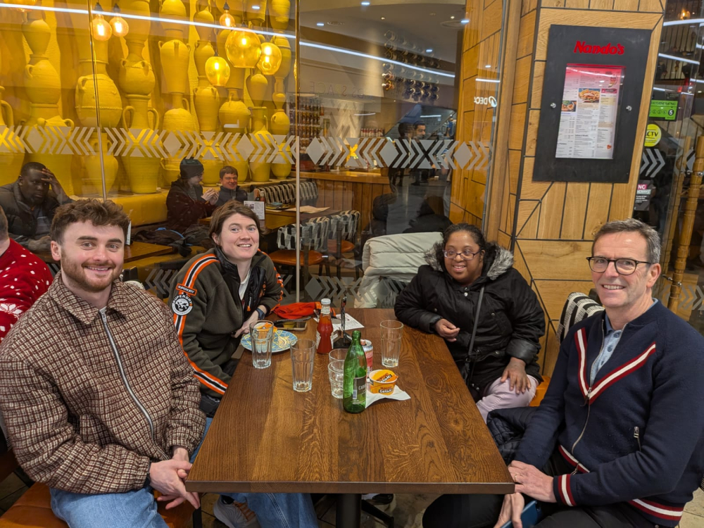 Enjoying a cheeky Nando's