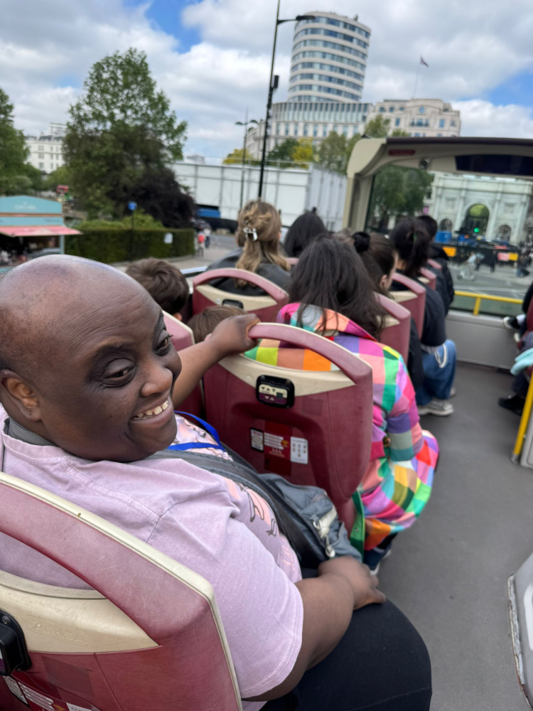 Taking in the sights on a London bus tour