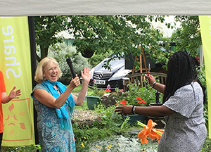 Cutting the Share Nurseries Ribbon