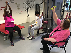 Share students at the gym