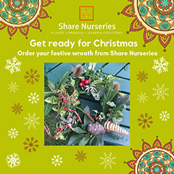 Christmas wreaths from Share Nurseries