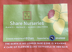Share Nurseries bag