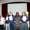 Students with their awards