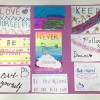 Colourful postcards and inspirational messages like "love yourself" and "keep going" from pupils at Eaton House the Manor Girls' school