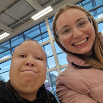 Nathalie and Monica take a selfie